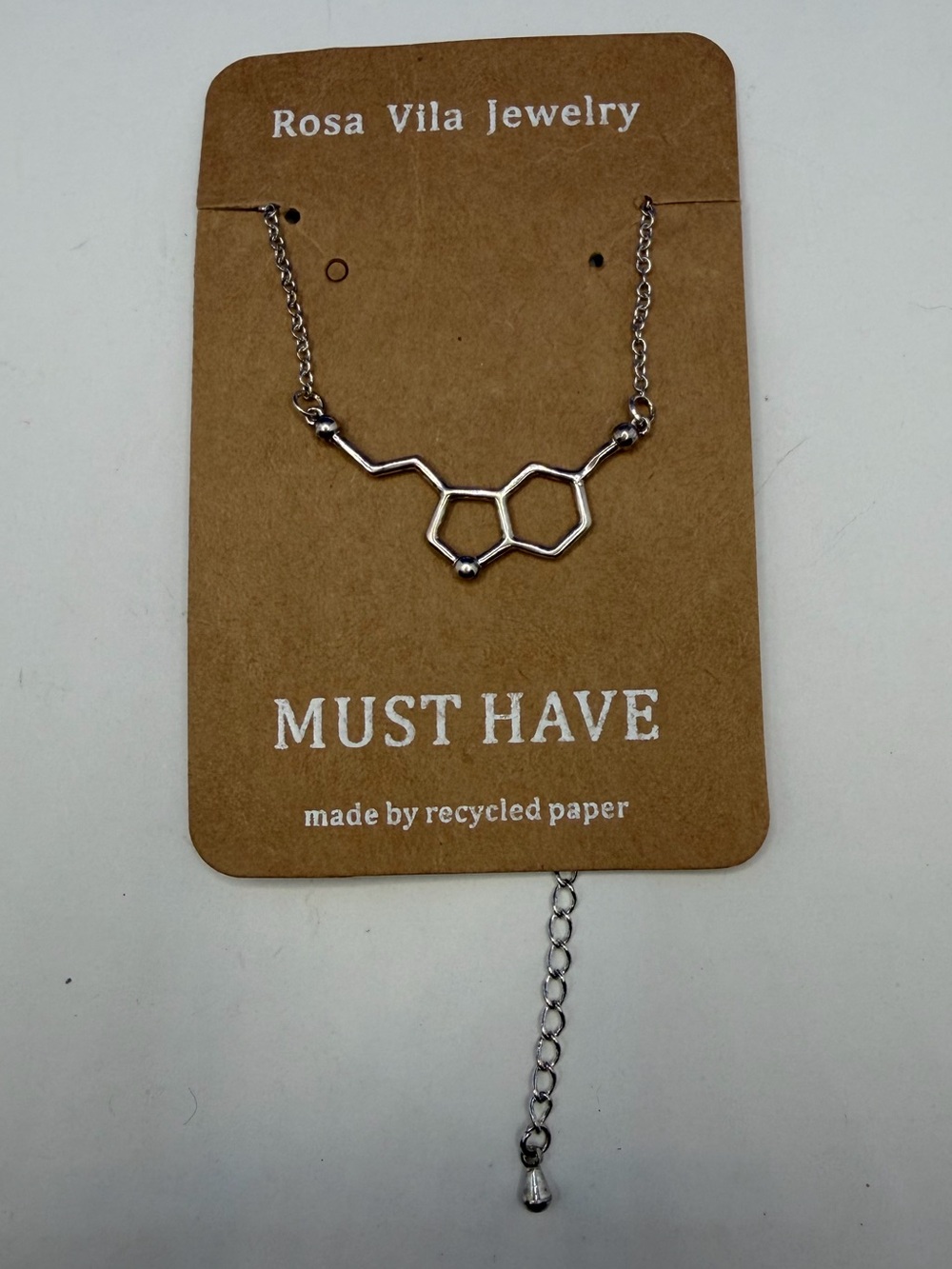Rosa Vila Jewelry Silver Tone Serotonin Molecule Chemistry Bracelet